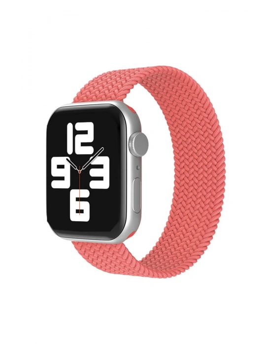 Newface Apple Watch 42mm Ayarlı Solo Silikon Kordon - Pembe