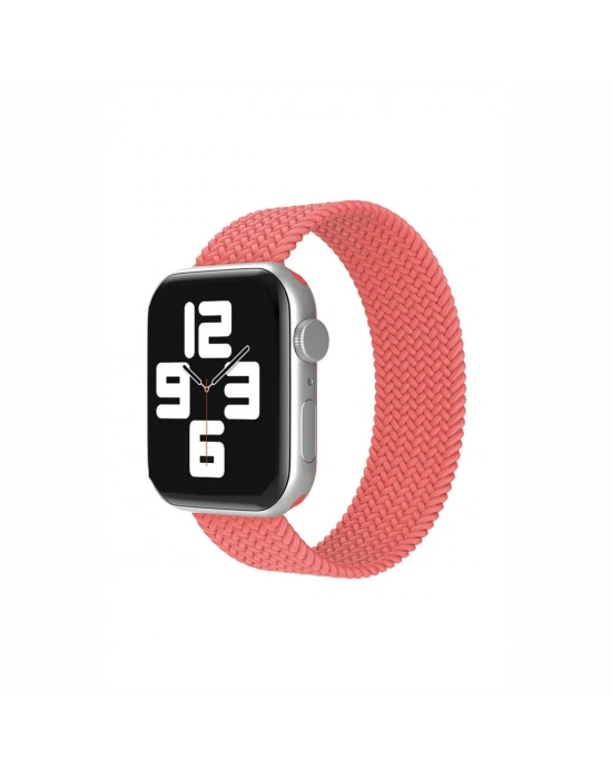 Newface Apple Watch 42mm Ayarlı Solo Silikon Kordon - Pembe