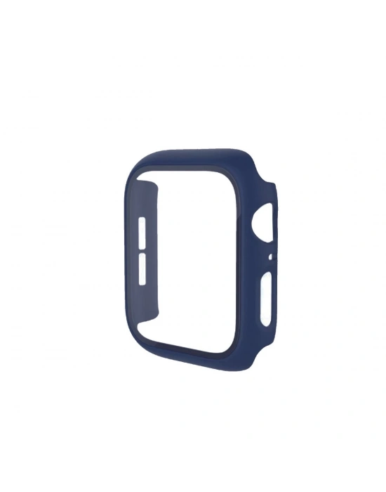 Newface Apple Watch 42mm Camlı Kasa Ekran Koruyucu - Mavi