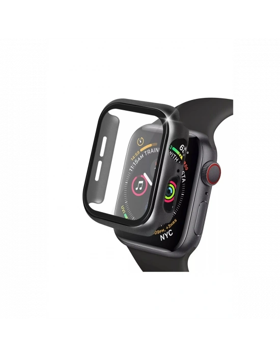 Newface Apple Watch 42mm Camlı Kasa Ekran Koruyucu - Siyah