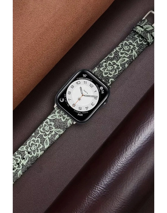 Newface Apple Watch 42mm Creeper Desenli Kordon - Rose Gold