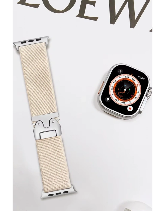 Newface Apple Watch 42mm Forest Kumaş Kordon - Krem