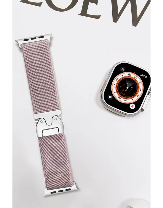 Newface Apple Watch 42mm Forest Kumaş Kordon - Lila