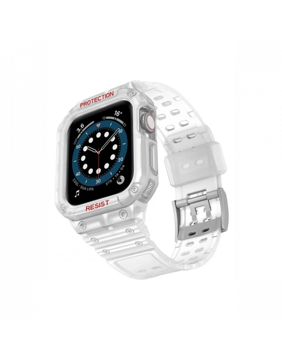 Newface Apple Watch 42mm KR401 Silikon Kordon - Şeffaf