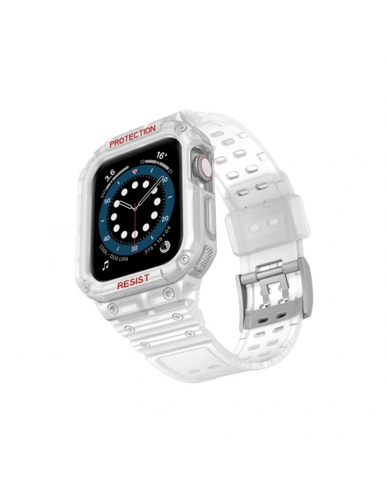 Newface Apple Watch 42mm KR401 Silikon Kordon - Şeffaf