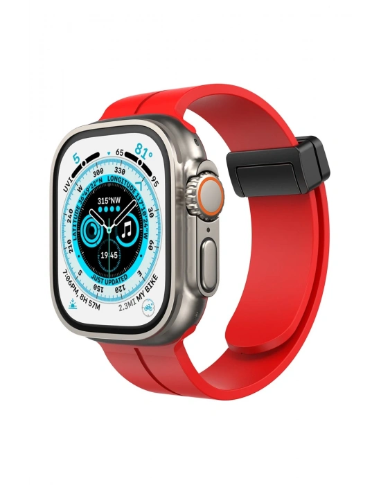Newface Apple Watch 42mm KR412 Elegance Stylısh Kordon - Kırmızı