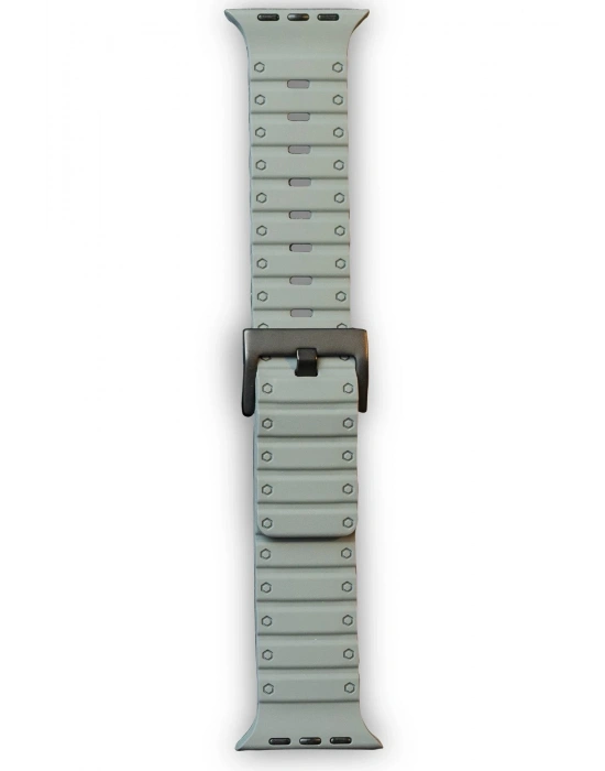 Newface Apple Watch 42mm Magnus Mıknatıslı Silikon Kordon - Gri