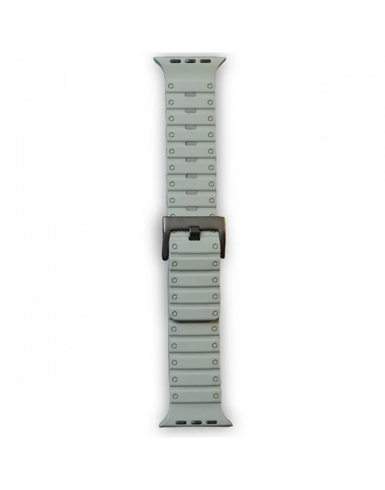 Newface Apple Watch 42mm Magnus Mıknatıslı Silikon Kordon - Gri