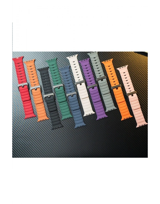 Newface Apple Watch 42mm Magnus Mıknatıslı Silikon Kordon - Mavi