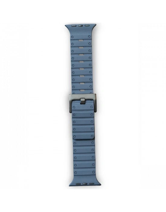 Newface Apple Watch 42mm Magnus Mıknatıslı Silikon Kordon - Mavi