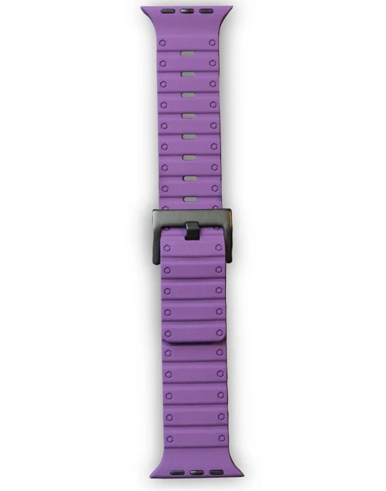 Newface Apple Watch 42mm Magnus Mıknatıslı Silikon Kordon - Mor
