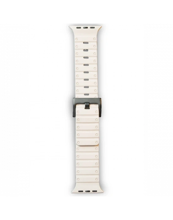 Newface Apple Watch 42mm Magnus Mıknatıslı Silikon Kordon - Yıldız Işığı