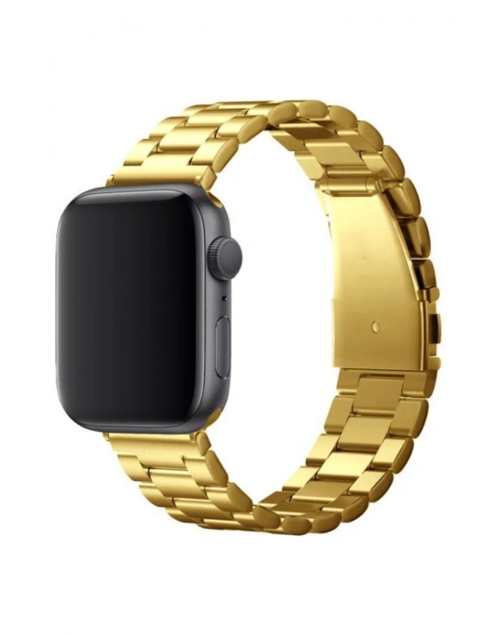 Newface Apple Watch 42mm Metal Baklalı Kordon - Gold