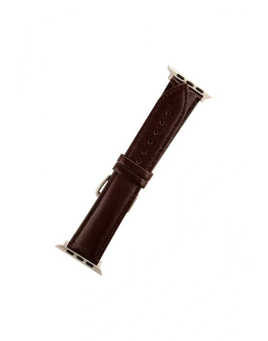 Newface Apple Watch 42mm NL26 Deri Kordon - Kahverengi