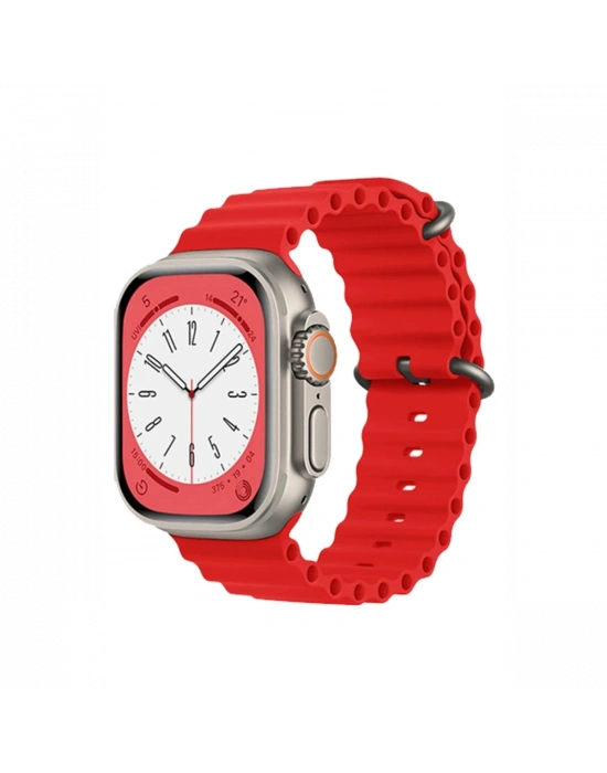 Newface Apple Watch 42mm Ocean Kordon - Kırmızı