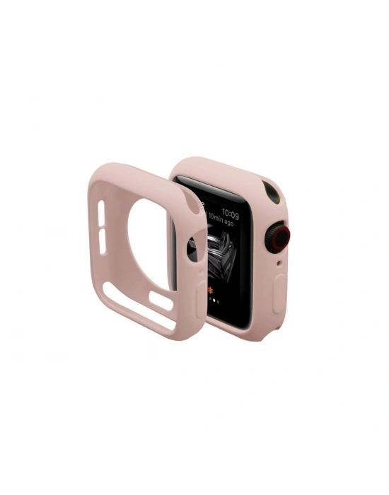Newface Apple Watch 42mm Silikon Alt Kasa - Pudra