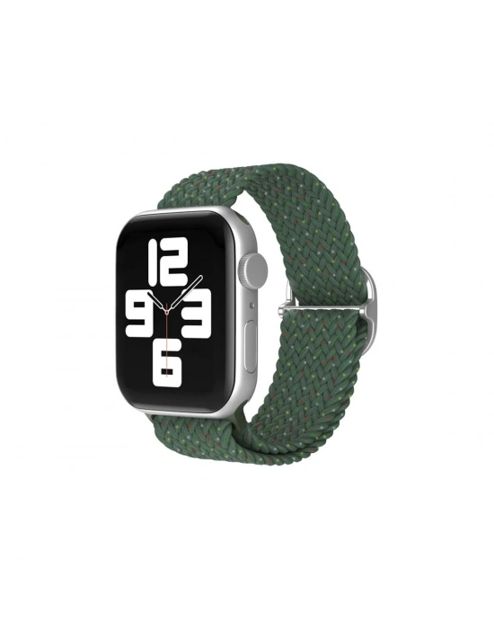 Newface Apple Watch 42mm Star Kordon - Benekli Koyu Yeşil