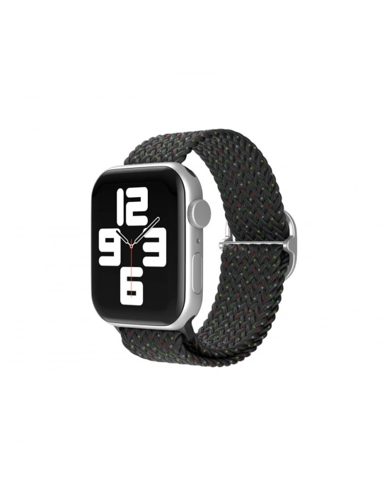 Newface Apple Watch 42mm Star Kordon - Benekli Siyah