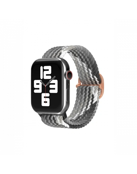 Newface Apple Watch 42mm Star Kordon - Gri-Siyah