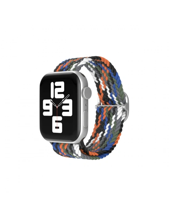 Newface Apple Watch 42mm Star Kordon - Gri-Turuncu