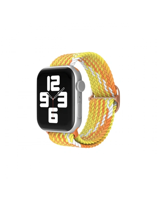 Newface Apple Watch 42mm Star Kordon - Turuncu-Sarı