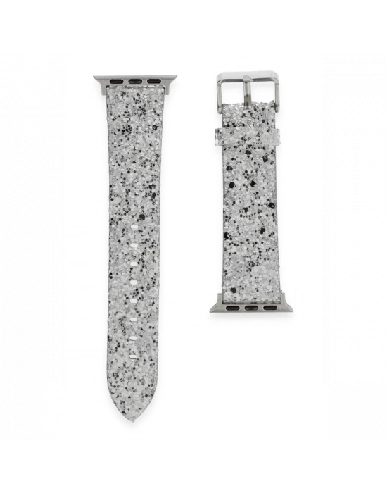 Newface Apple Watch 42mm Starry Taşlı Kordon - Gümüş