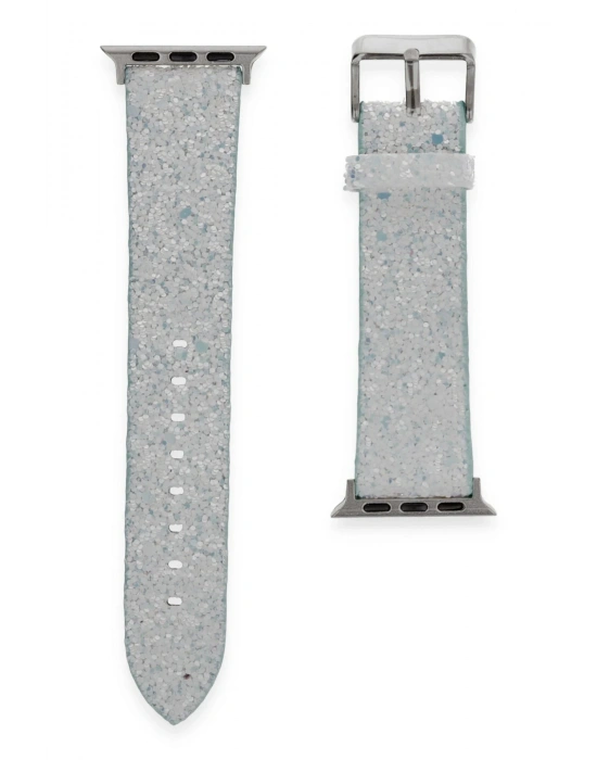 Newface Apple Watch 42mm Starry Taşlı Kordon - Mavi