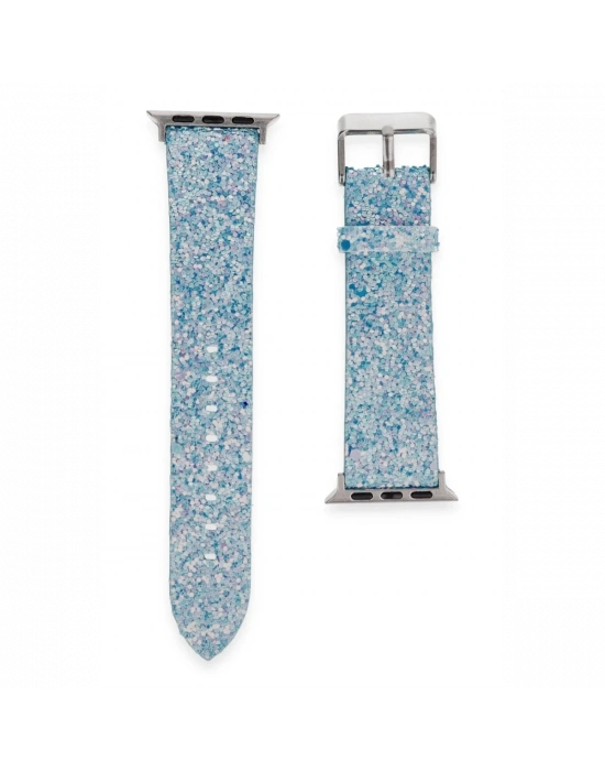 Newface Apple Watch 42mm Starry Taşlı Kordon - Turkuaz