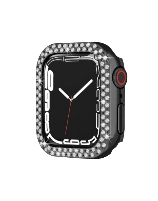 Newface Apple Watch 42mm Taşlı Kasa - Siyah