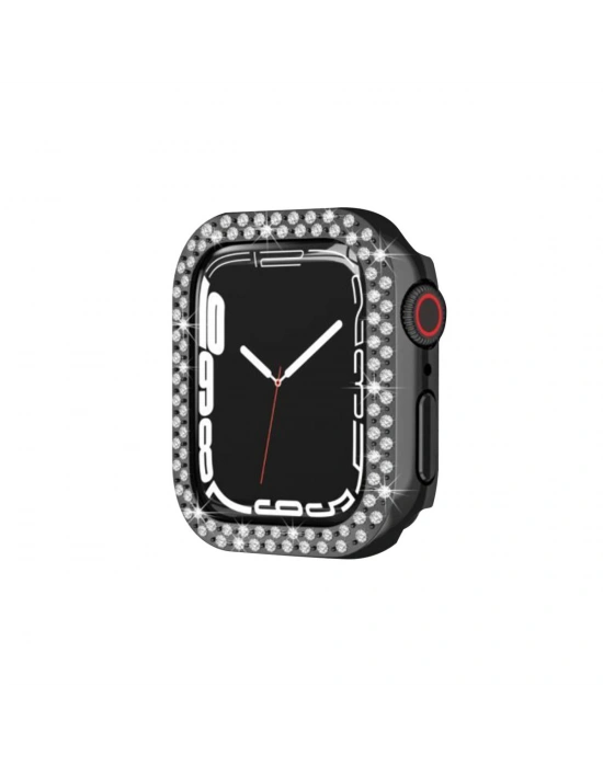 Newface Apple Watch 42mm Taşlı Kasa - Siyah