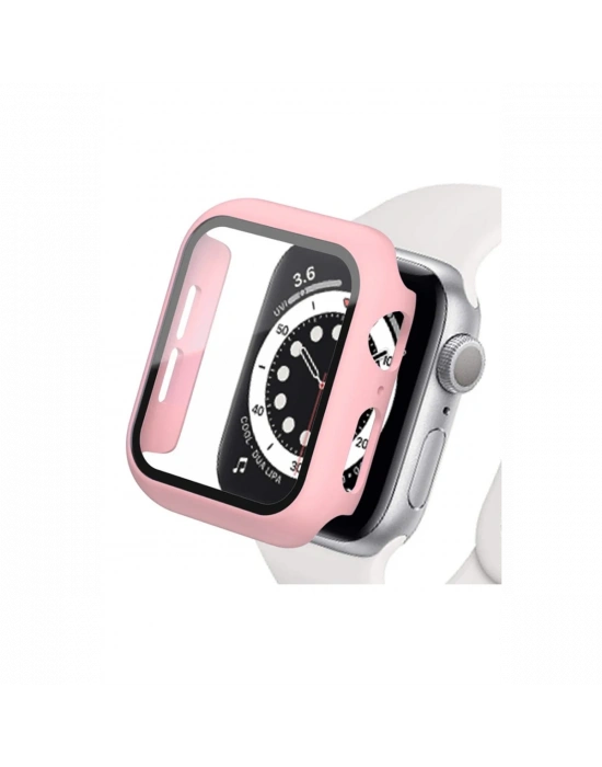 Newface Apple Watch 44mm Camlı Kasa Ekran Koruyucu - Rose