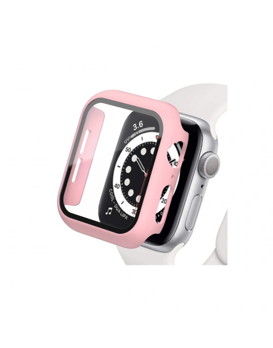 Newface Apple Watch 44mm Camlı Kasa Ekran Koruyucu - Rose