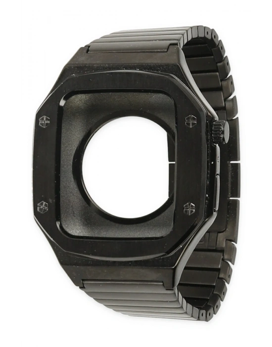 Newface Apple Watch 44mm KR409 Metal Kordon - Siyah