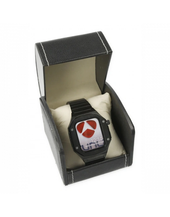 Newface Apple Watch 44mm KR409 Metal Kordon - Siyah