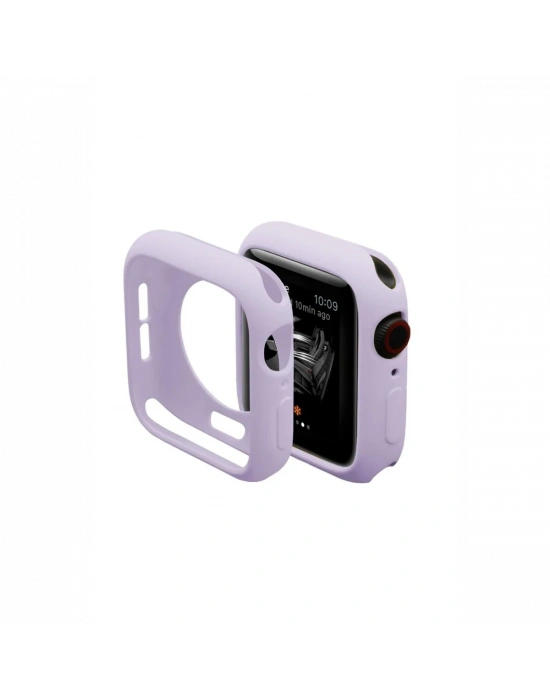 Newface Apple Watch 44mm Silikon Alt Kasa - Lila