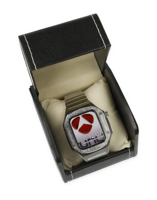 Newface Apple Watch 45mm KR409 Metal Kordon - Gümüş