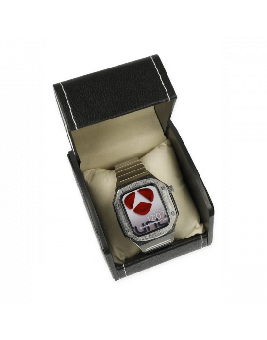 Newface Apple Watch 45mm KR409 Metal Kordon - Gümüş