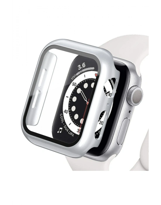 Newface Apple Watch Ultra 49mm Camlı Kasa Ekran Koruyucu - Gümüş
