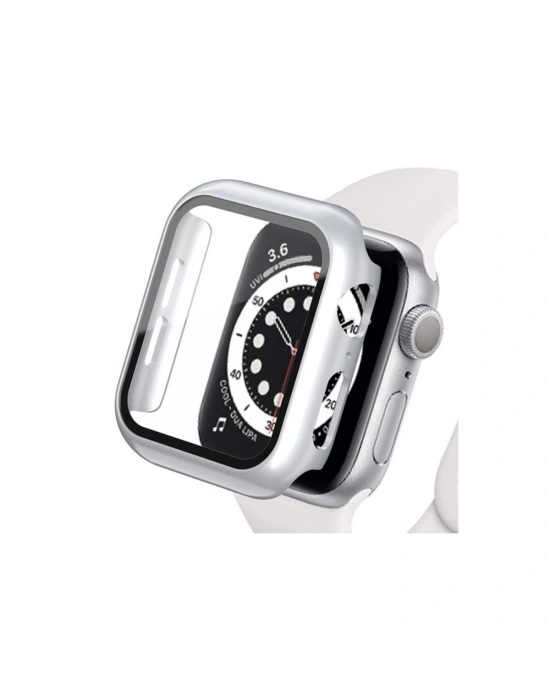Newface Apple Watch Ultra 49mm Camlı Kasa Ekran Koruyucu - Gümüş