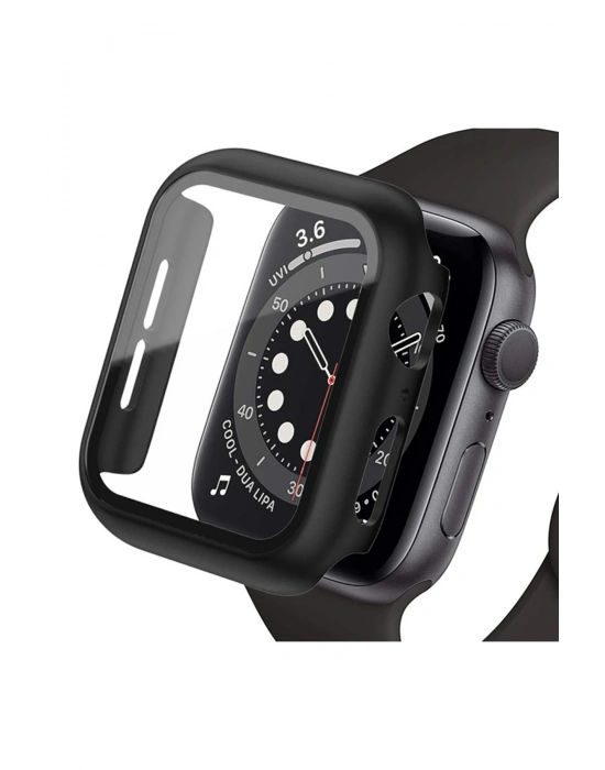 Newface Apple Watch Ultra 49mm Camlı Kasa Ekran Koruyucu - Siyah