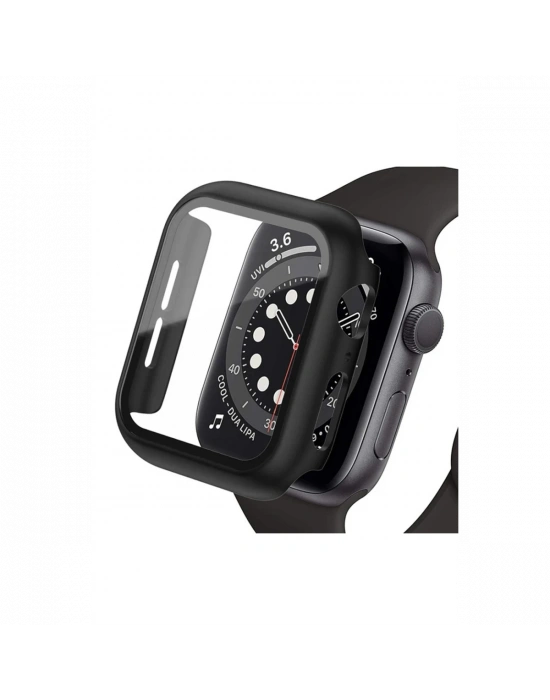 Newface Apple Watch Ultra 49mm Camlı Kasa Ekran Koruyucu - Siyah