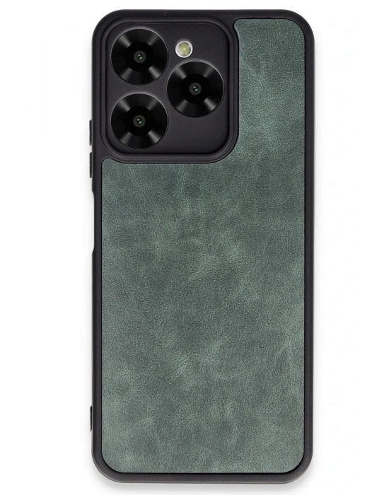 Newface General Mobile Era 30 Kılıf Aras Deri Kapak - Koyu Yeşil