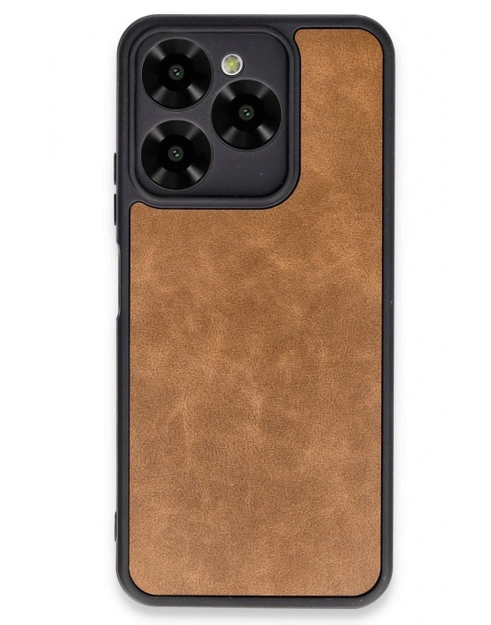 Newface General Mobile Era 30 Kılıf Aras Deri Kapak - Taba
