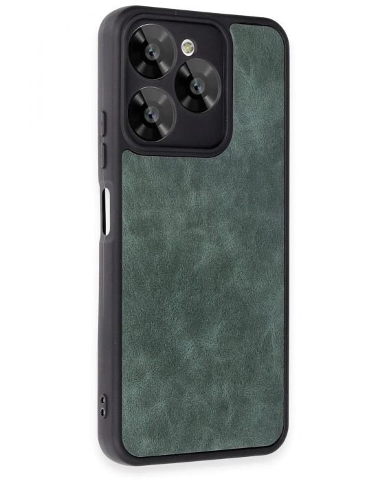 Newface General Mobile Era 50 Kılıf Aras Deri Kapak - Koyu Yeşil