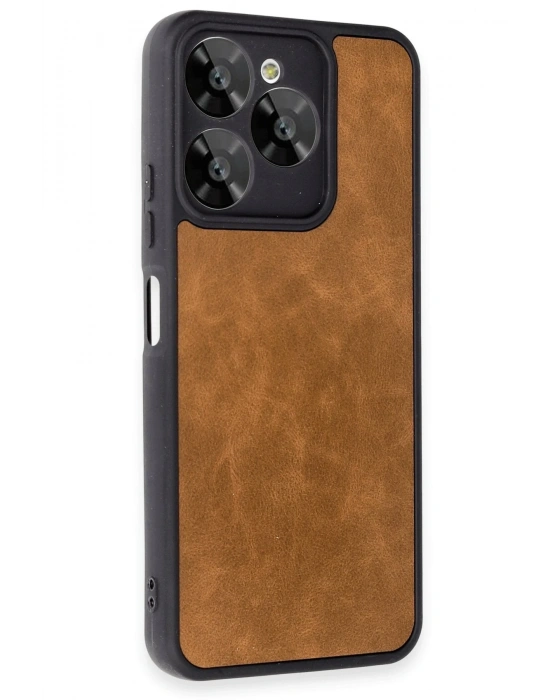 Newface General Mobile Era 50 Kılıf Aras Deri Kapak - Taba