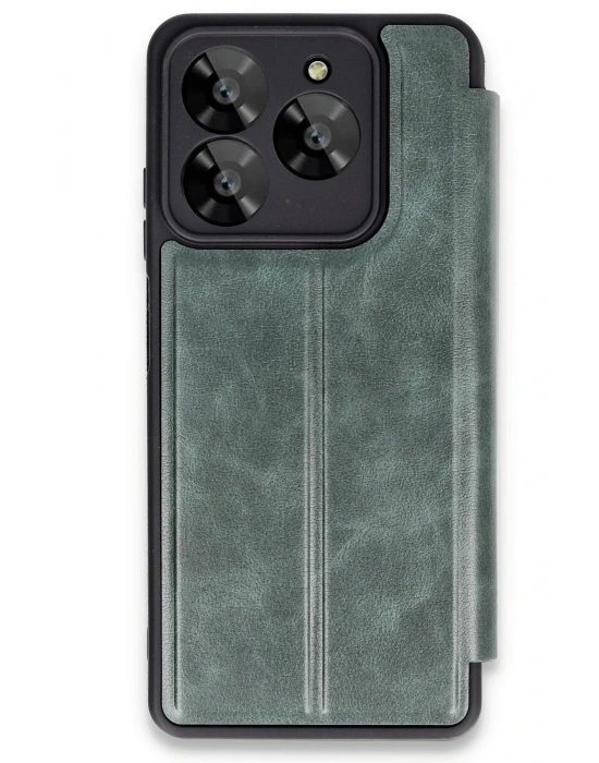 Newface General Mobile Era 50 Kılıf Flip Cover - Koyu Yeşil