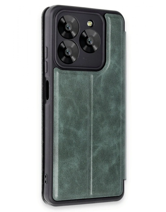 Newface General Mobile Era 50 Kılıf Flip Cover - Koyu Yeşil