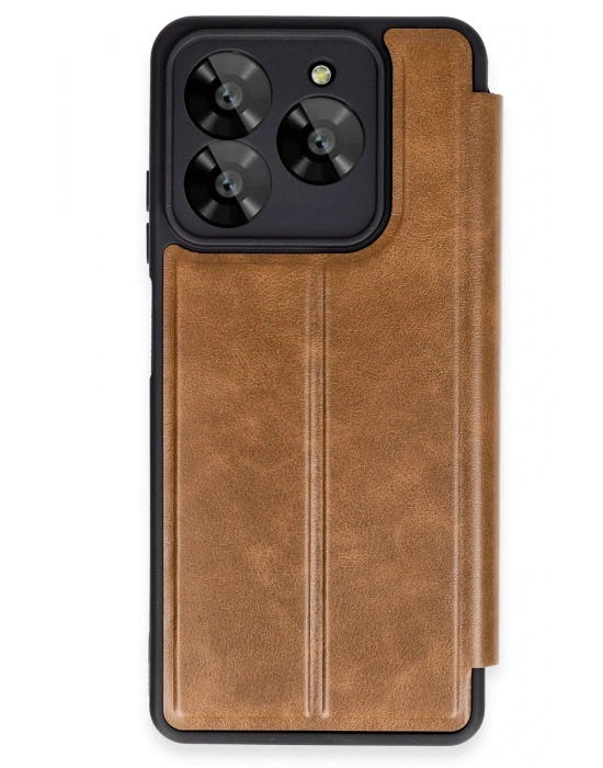 Newface General Mobile Era 50 Kılıf Flip Cover - Taba