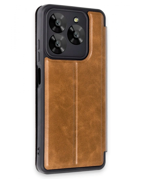 Newface General Mobile Era 50 Kılıf Flip Cover - Taba