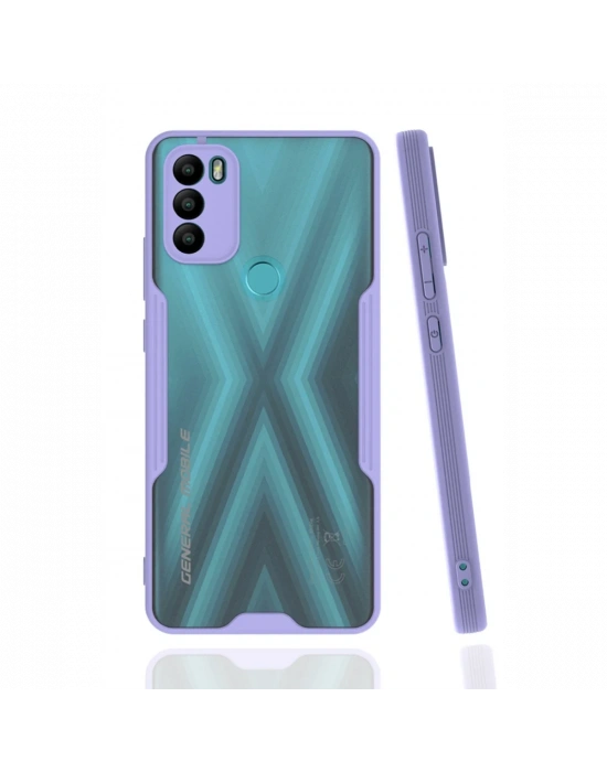 Newface General Mobile GM 21 Plus Kılıf Platin Silikon - Lila